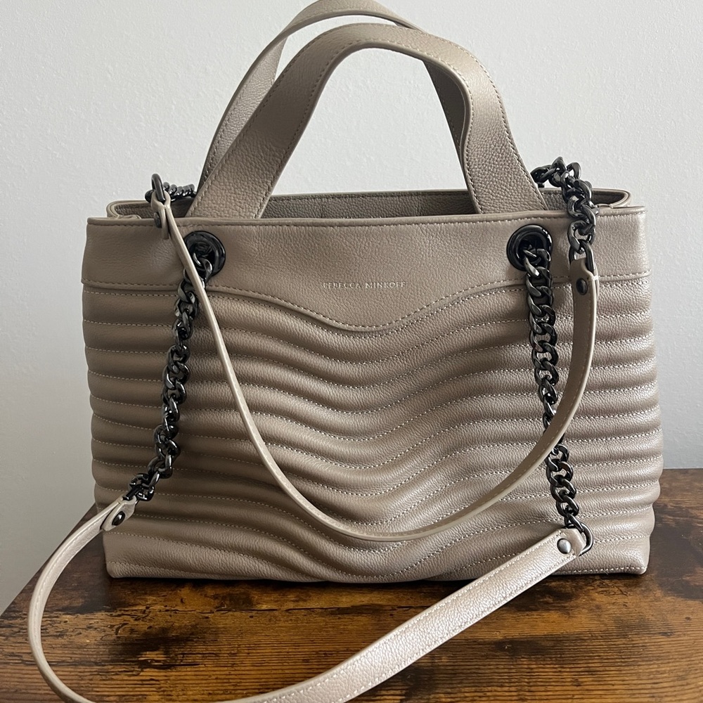Rebecca Minkoff Taupe Quilted Tote